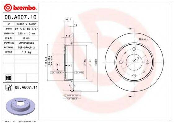 BRECO BS7787 Тормозной диск