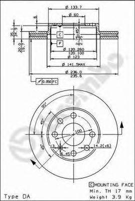 BRECO BS7873 Тормозной диск