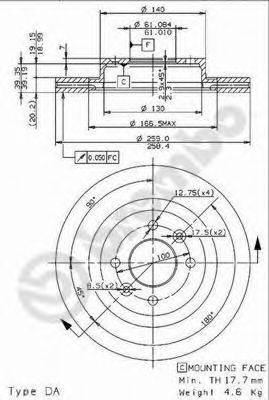 BRECO BS7876 Тормозной диск