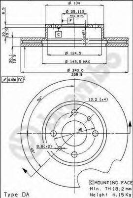 BRECO BS7888 Тормозной диск