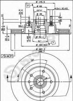 BRECO BS7907 Тормозной диск