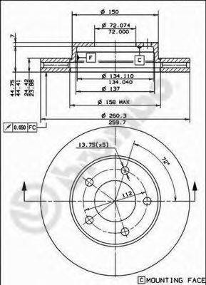 BRECO BS7908 Тормозной диск