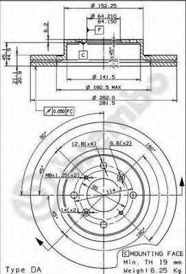 BRECO BS7985 Тормозной диск