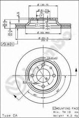 BRECO BS8011 Тормозной диск