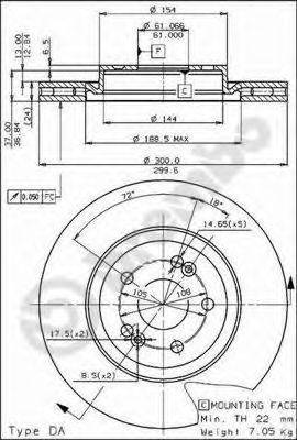 BRECO BS8018 Тормозной диск