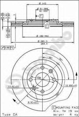 BRECO BS8020 Тормозной диск