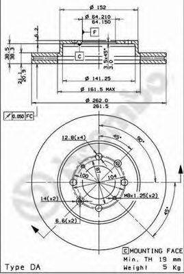 BRECO BS8039 Тормозной диск