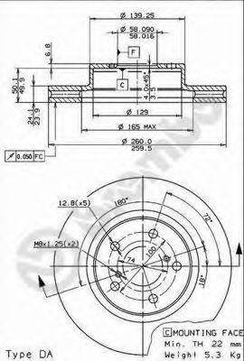 BRECO BS8083 Тормозной диск