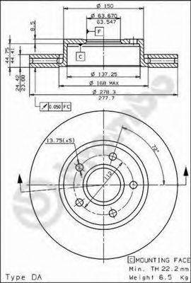 BRECO BS8138 Тормозной диск