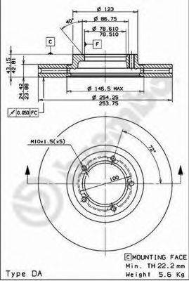 BRECO BS8270 Тормозной диск