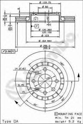 BRECO BS8284 Тормозной диск