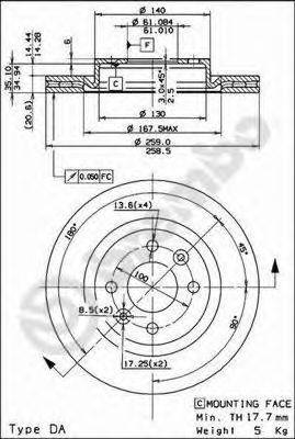 BRECO BS8362 Тормозной диск