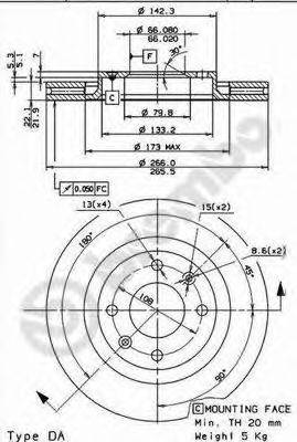 BRECO BS8414 Тормозной диск