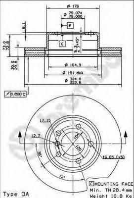 BRECO BS8488 Тормозной диск