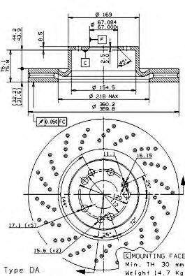 BRECO BS8507 Тормозной диск