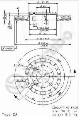 BRECO BS8523 Тормозной диск