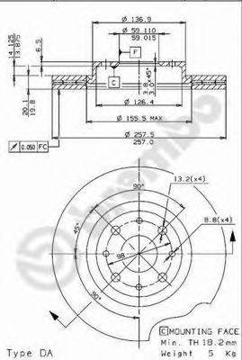 BRECO BS8540 Тормозной диск