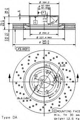 BRECO BS8543 Тормозной диск