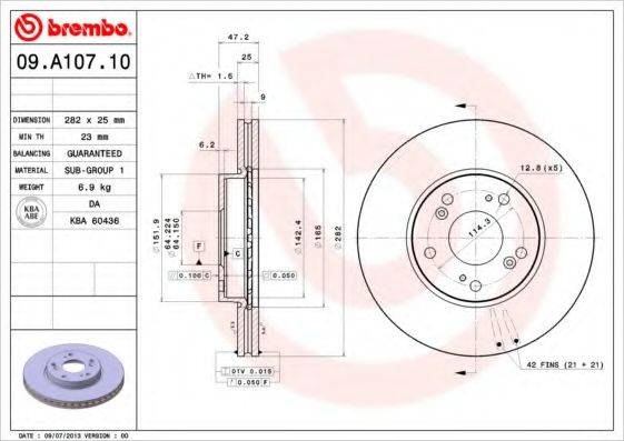 BRECO BS8670 Тормозной диск