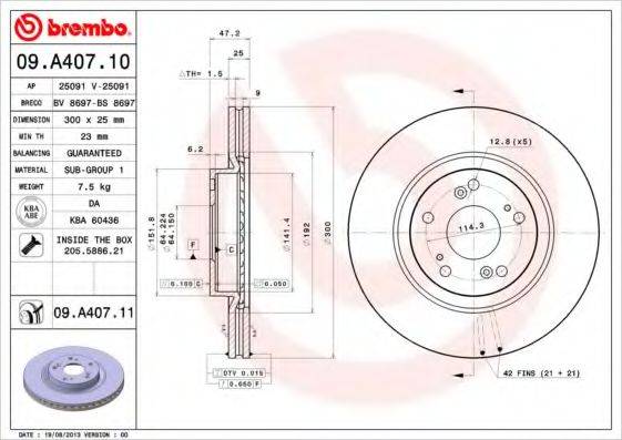 BRECO BS8697 Тормозной диск