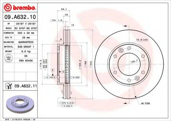 BRECO BS8797 Тормозной диск