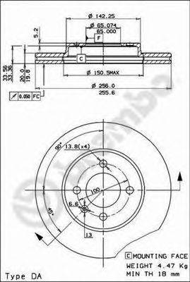 BRECO BV7967 Тормозной диск