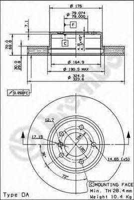 BRECO BV8487 Тормозной диск