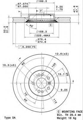 BRECO BV8656 Тормозной диск