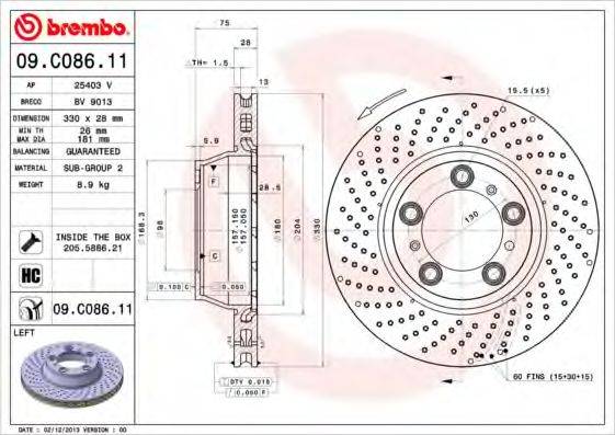 BRECO BV9013 Тормозной диск