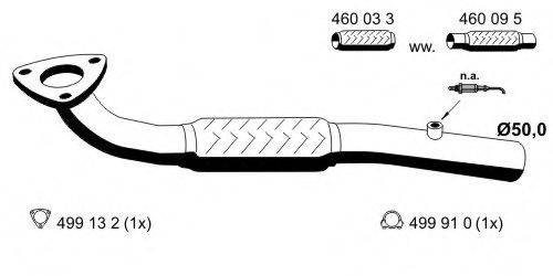 ERNST 054461 Труба выхлопного газа; Ремонтная трубка, сажевый / частичный фильтр