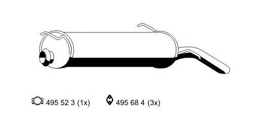 ERNST 519014 Глушитель выхлопных газов конечный