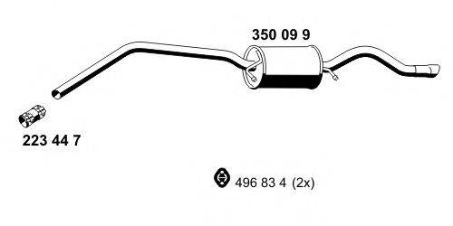 ERNST 350099 Глушитель выхлопных газов конечный