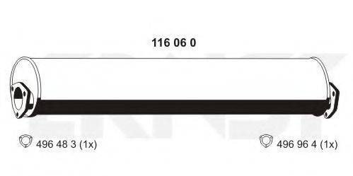 ERNST 116060 Глушитель выхлопных газов конечный
