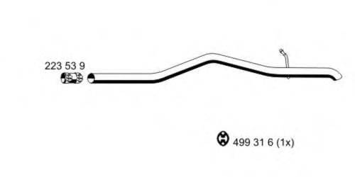 ERNST 332545 Труба выхлопного газа