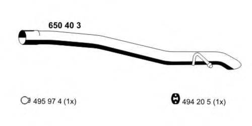 ERNST 650403 Труба выхлопного газа