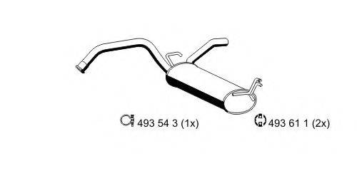 ERNST 685009 Глушитель выхлопных газов конечный