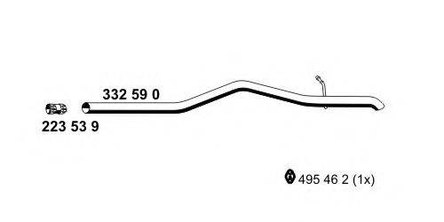ERNST 332590 Труба выхлопного газа