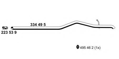 ERNST 334495 Труба выхлопного газа