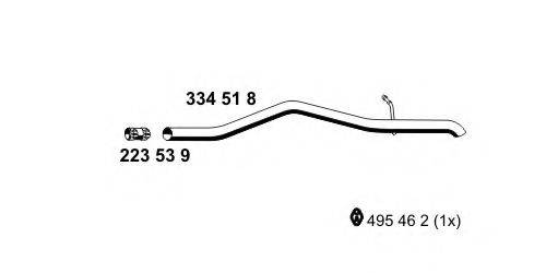 ERNST 334518 Труба выхлопного газа