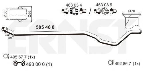 ERNST 505468 Труба выхлопного газа