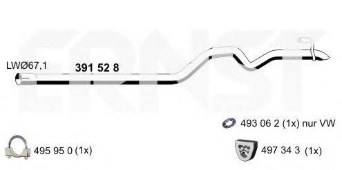 ERNST 391528 Труба выхлопного газа