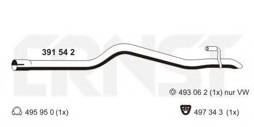 ERNST 391542 Труба выхлопного газа