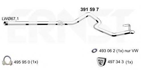 ERNST 391597 Труба выхлопного газа