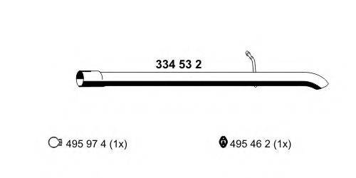 ERNST 334532 Труба выхлопного газа