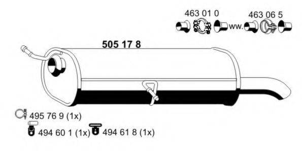 ERNST 505178 Глушитель выхлопных газов конечный