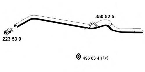 ERNST 350525 Труба выхлопного газа