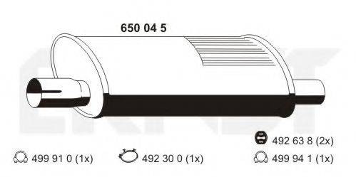 ERNST 650045 Глушитель выхлопных газов конечный