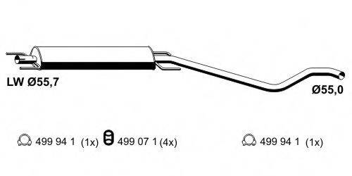 ERNST 054294 Средний глушитель выхлопных газов