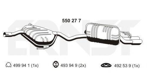 ERNST 550277 Глушитель выхлопных газов конечный