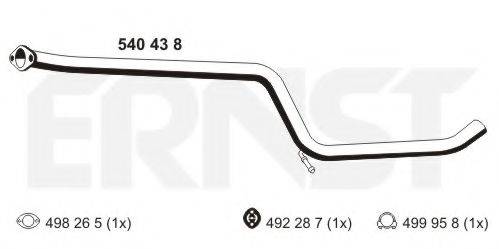 ERNST 540438 Труба выхлопного газа